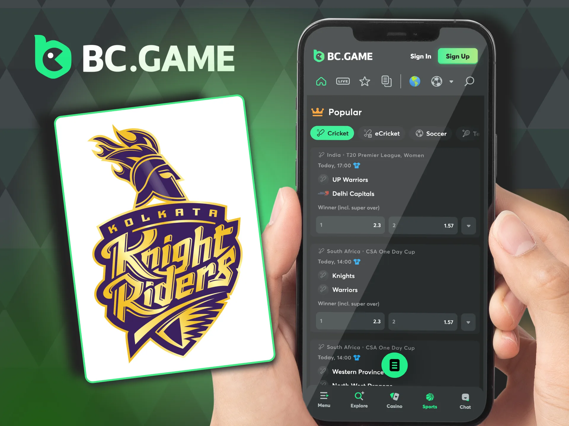 Explore IPL [year] betting on BC Game.